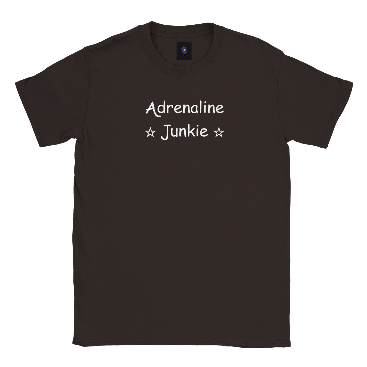 Dark classic cotton t-shirt with Adrenaline Junkie design