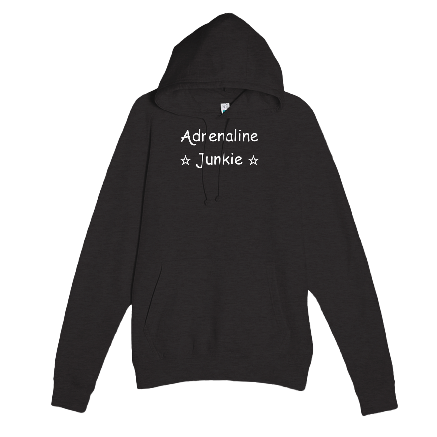 Dark Premium Pullover Hoodie with Adrenaline Junkie design