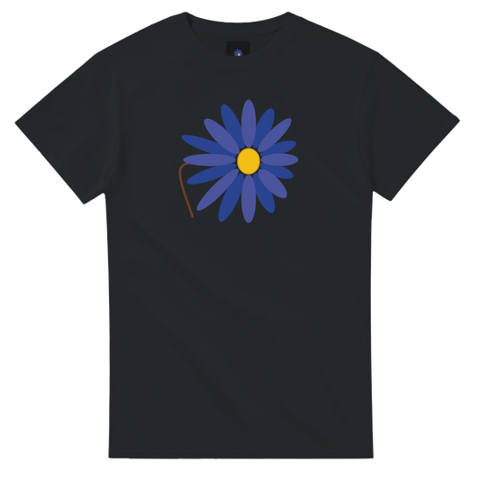 Black heavyweight cotton t-shirt with Lotus Logo design