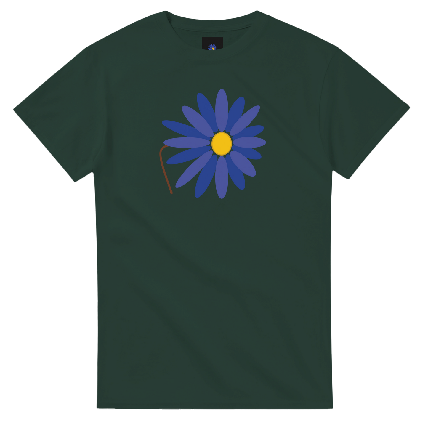 Dark green heavyweight cotton t-shirt with Lotus Logo design