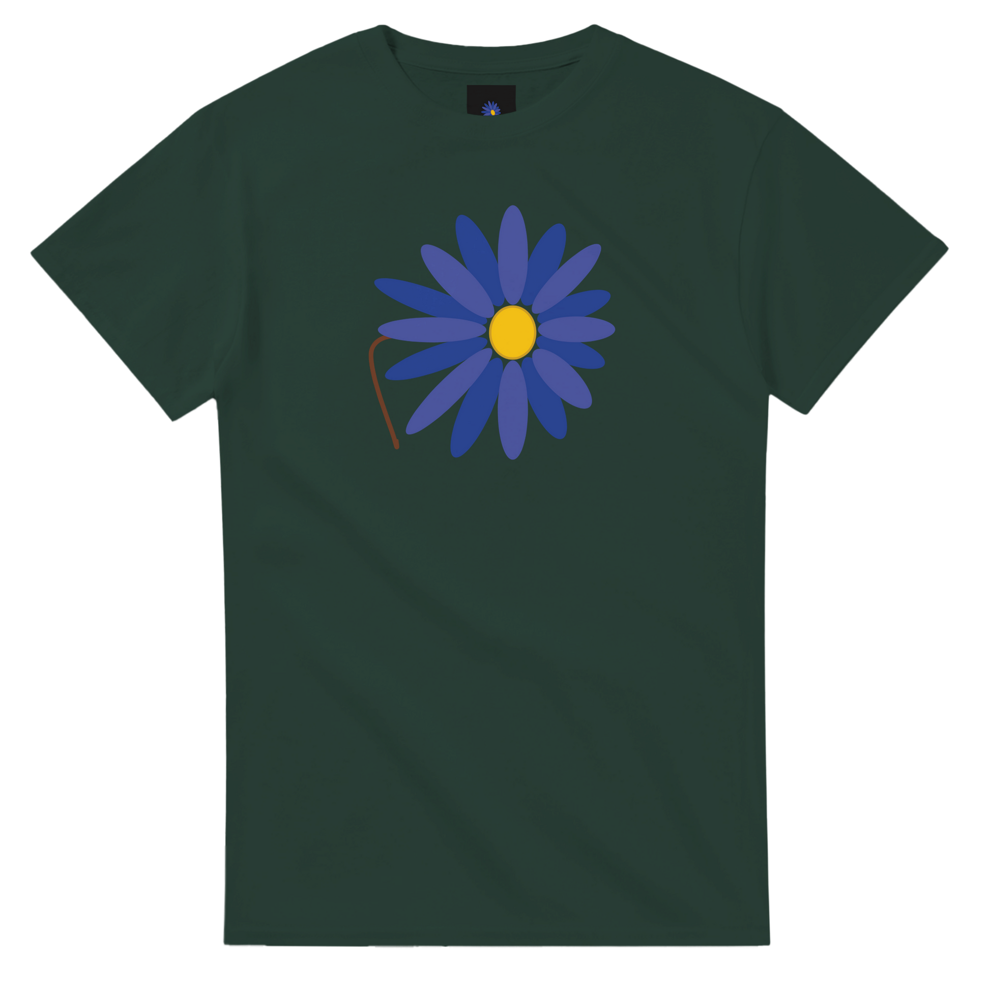 Dark green heavyweight cotton t-shirt with Lotus Logo design