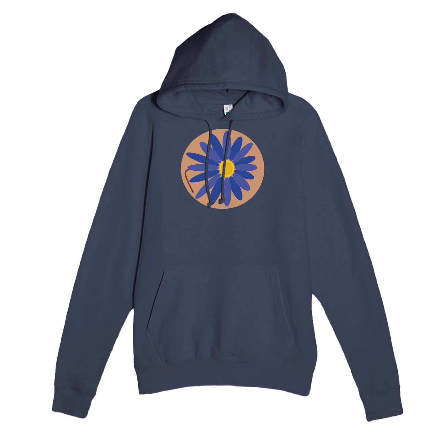 Navy premium hoodie with Lotus Logo design