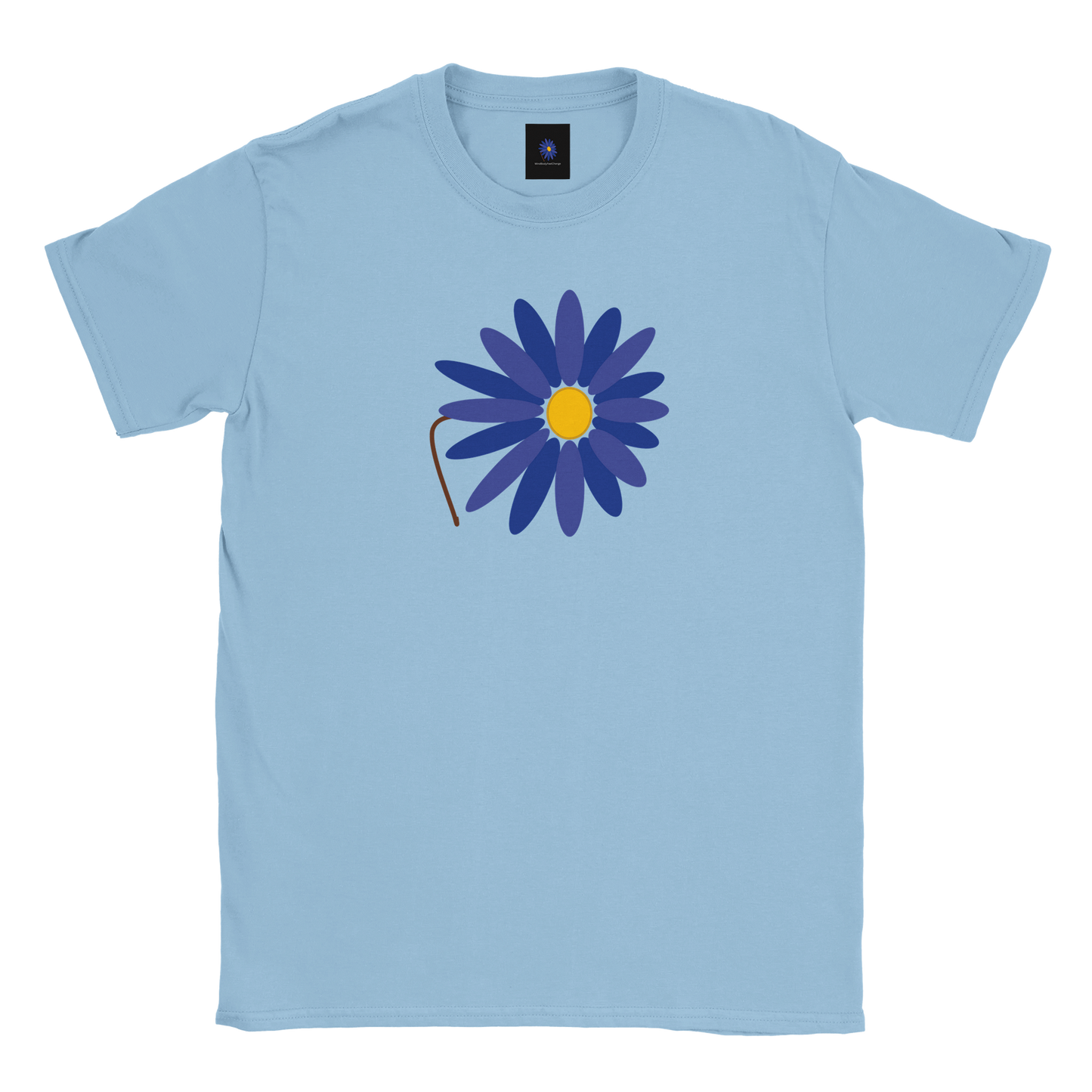 Light blue classic cotton t-shirt with Lotus Logo design