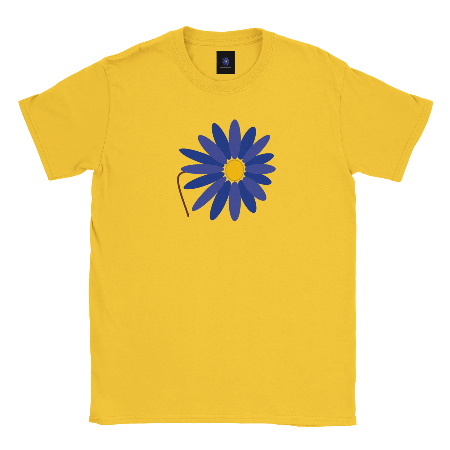 Gold classic cotton t-shirt with Lotus Logo design