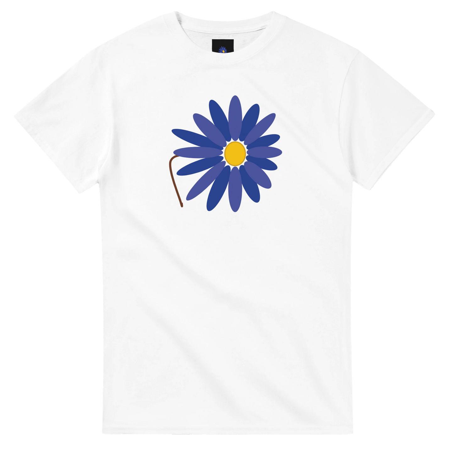 White heavyweight cotton t-shirt with the Lotus Logo design.