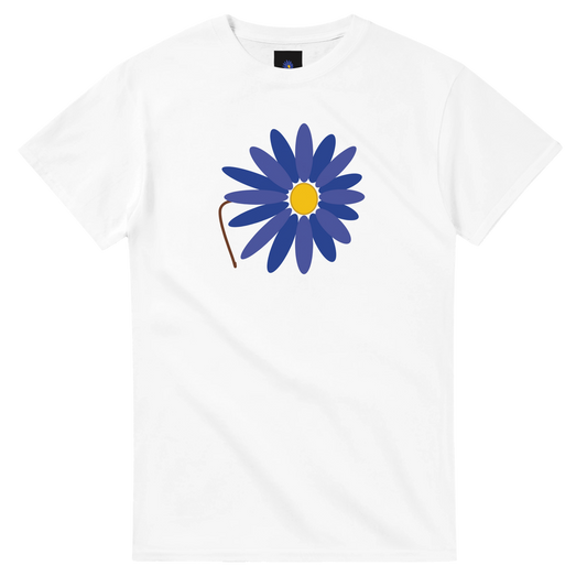 White heavyweight cotton t-shirt with the Lotus Logo design.